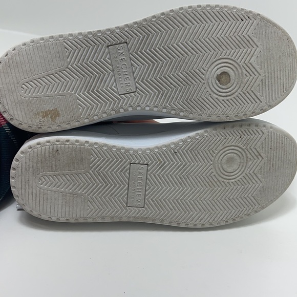 Sketchers Los Angeles street shoes white black rhinestones leather platform 8.5 - Picture 8 of 9